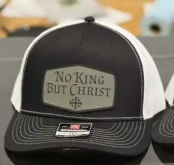Post Assault No King But Christ Trucker Hat