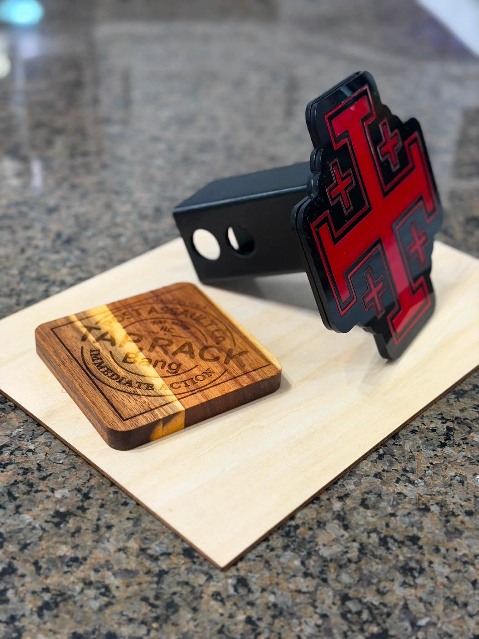 Post Assault Jerusalem Cross Trailer Hitch Cover